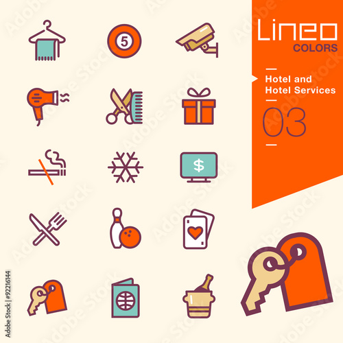 Lineo Colors - Hotel and Hotel Services icons