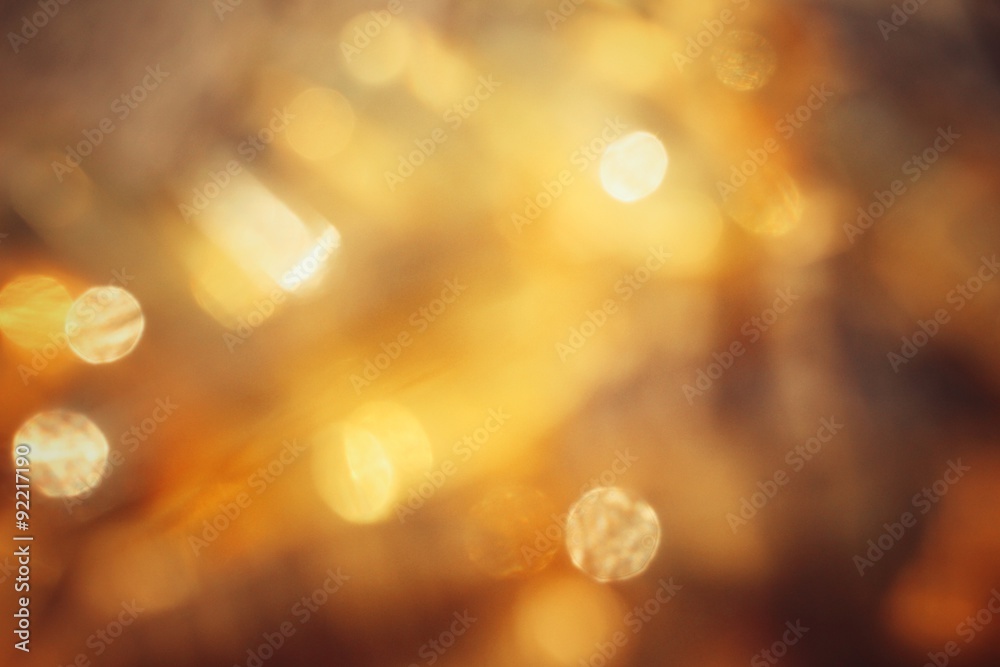 Gold bokeh on black background Gold bokeh on black background