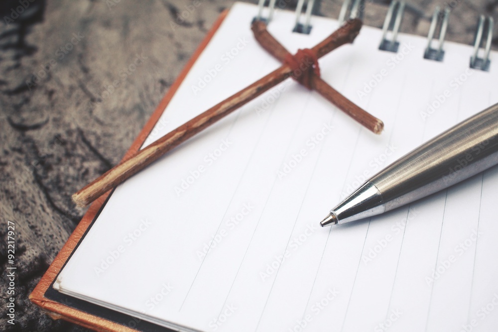 custom made wallpaper toronto digitalBlank notepad and pen with cross