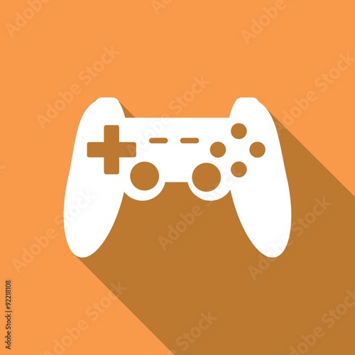 game joypad icon with a long shadow