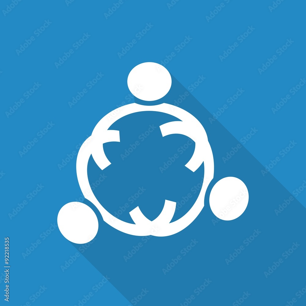 Hands Deal Design Icon with a long shadow Hands Deal Design Icon with a long shadow