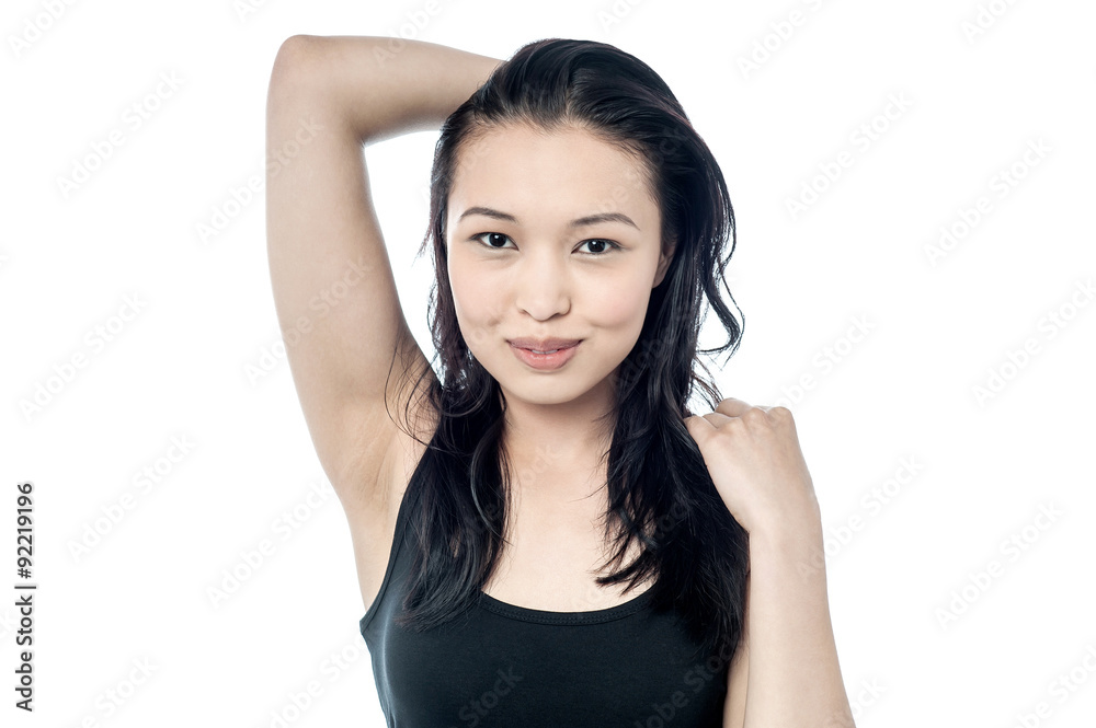 Young girl posing in a sensuous style Young girl posing in a sensuous style