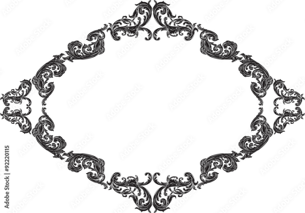 Baroque frame with acanthus Baroque frame with acanthus