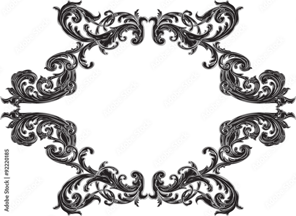 Black victorian frame