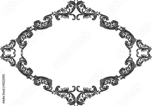 Wallpaper Mural Baroque frame with acanthus Torontodigital.ca