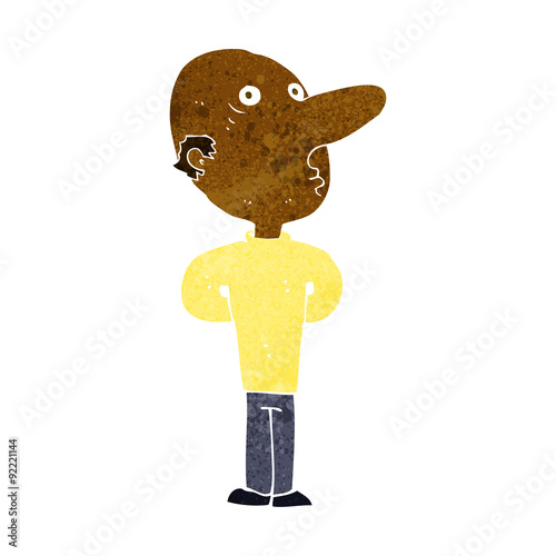 cartoon balding man