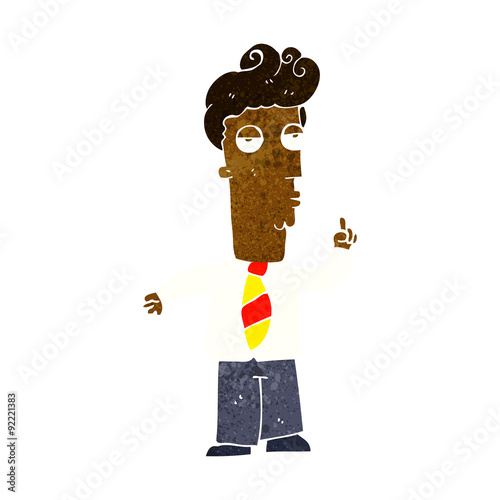 cartoon bored man asking question