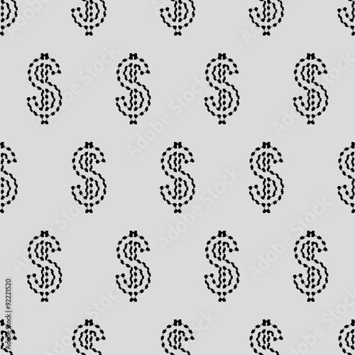 Dollar sign seamless pattern background