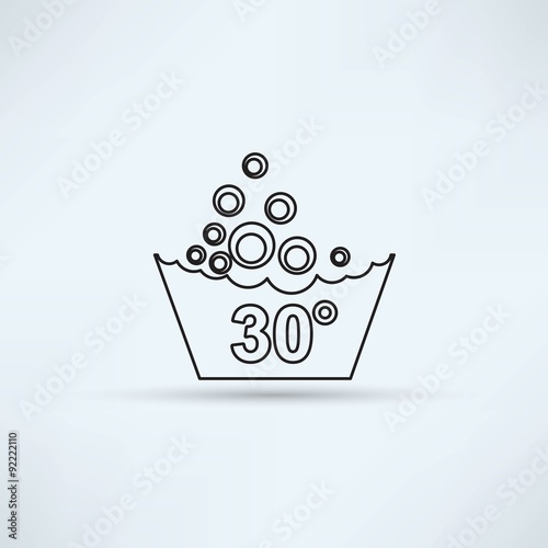 Set of washing symbols icon