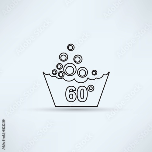 Set of washing symbols icon