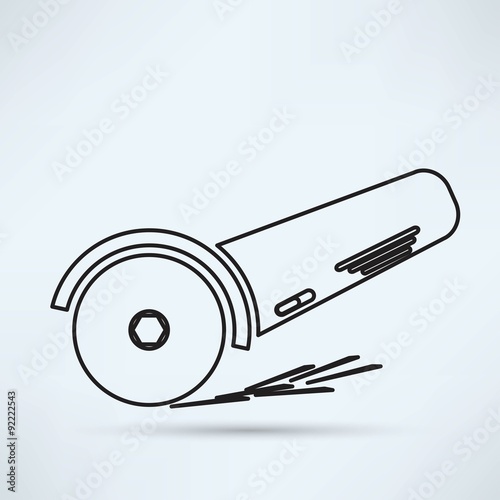 Simple icon angle grinder