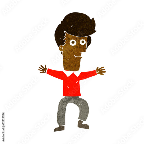 cartoon startled man