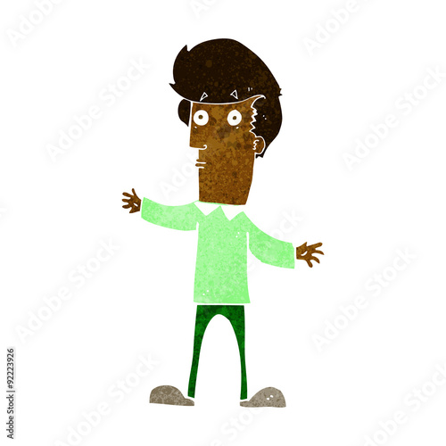 cartoon startled man