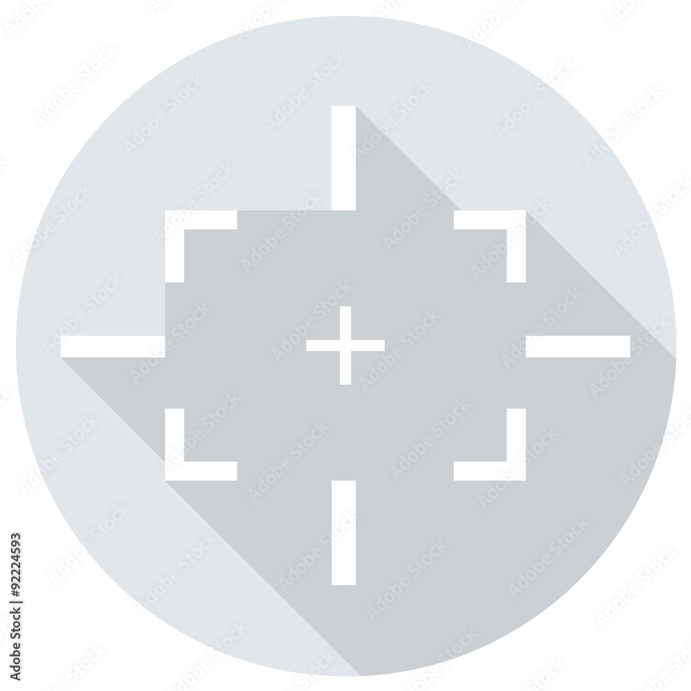 Obraz premium Flat camera icon with long shadow