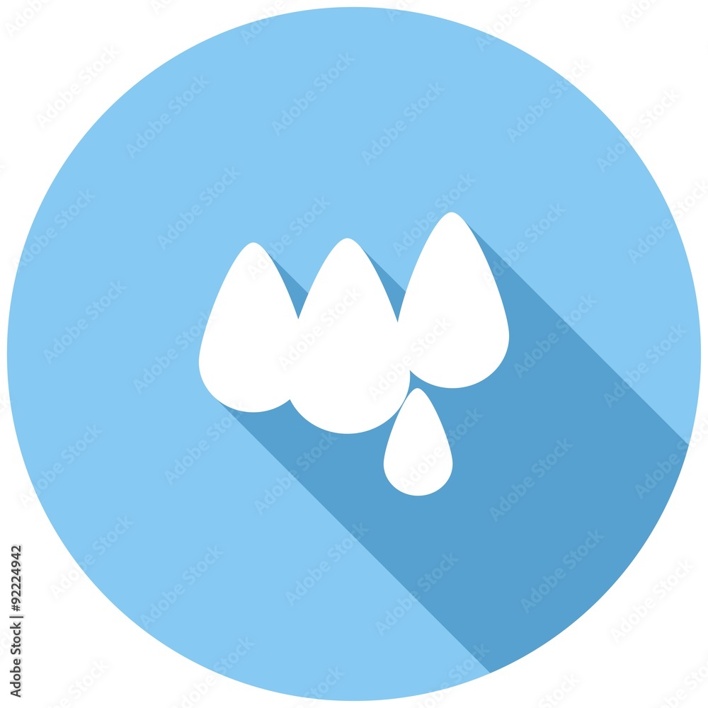 Drop icon on long shadow Drop icon on long shadow