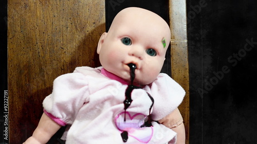 Flashes of images Horror doll maximum creepy  