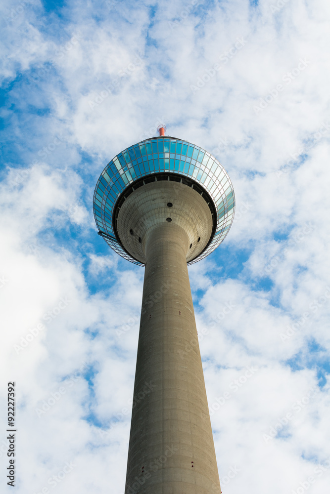 Television Tower with Glass Front and Red Tip Television Tower with Glass Front and Red Tip