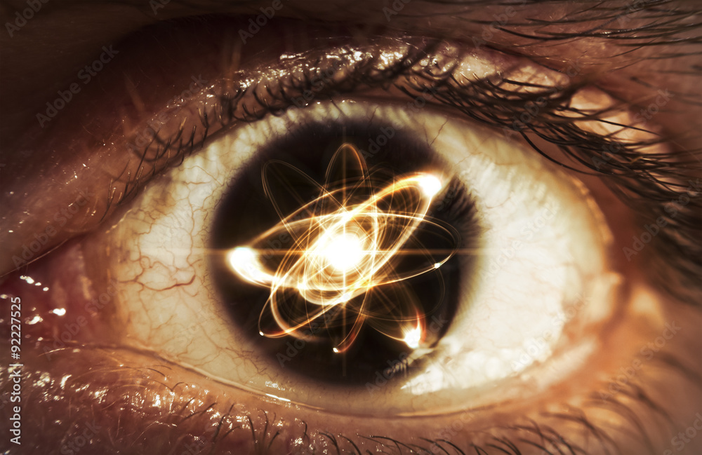 Obraz premium Atom Particle Eyes