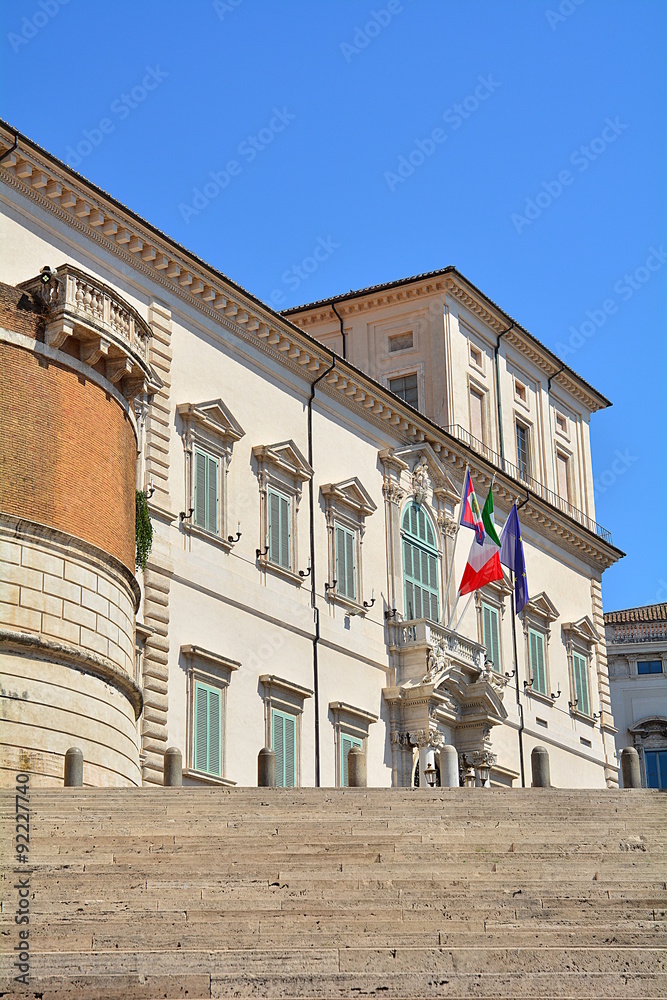 Rome, the residence and the palace of President in Italy
