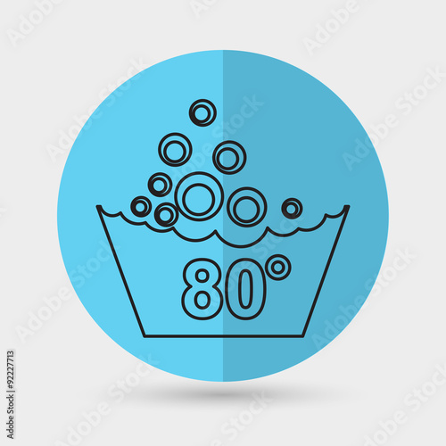 Set of washing symbols icon
