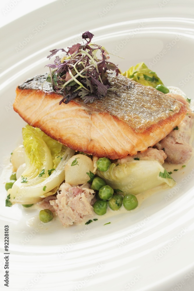 plated fish main meal