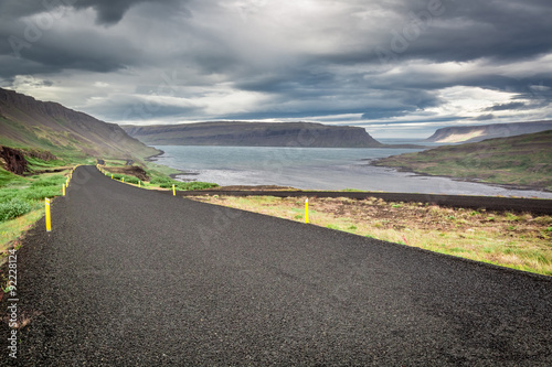 Black road in the mountains...