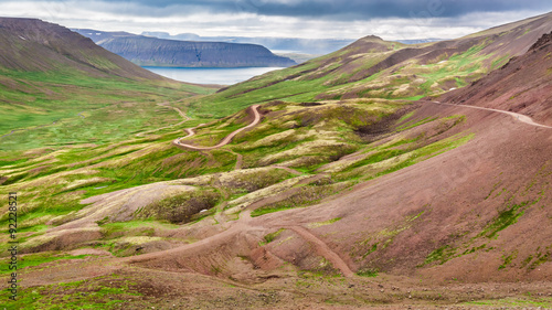 Curving mountain road in Ic...