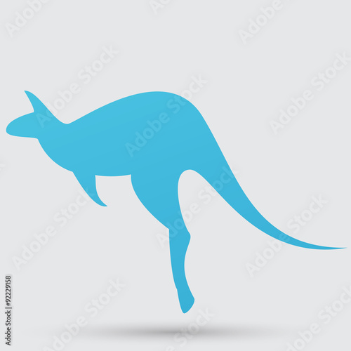 Kangaroo vector silhouettes