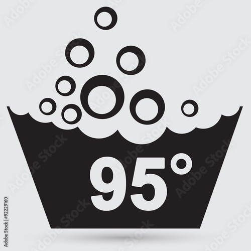 Set of washing symbols icon