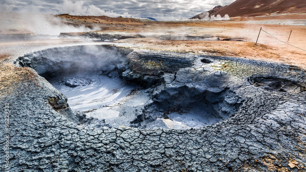 Volcanic Namafjall terrain in Iceland Volcanic Namafjall terrain in Iceland