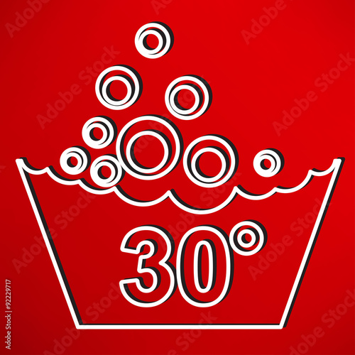 Set of washing symbols icon