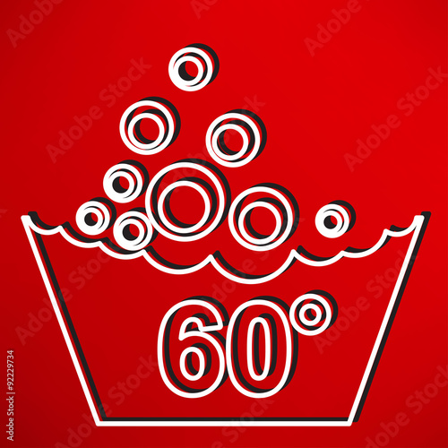 Set of washing symbols icon