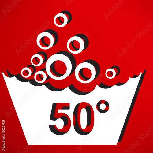Set of washing symbols icon
