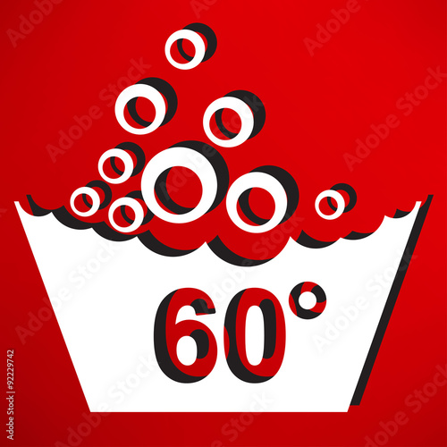 Set of washing symbols icon
