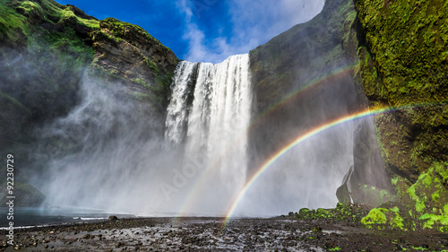 Beautiful Skogafoss waterfall in Iceland