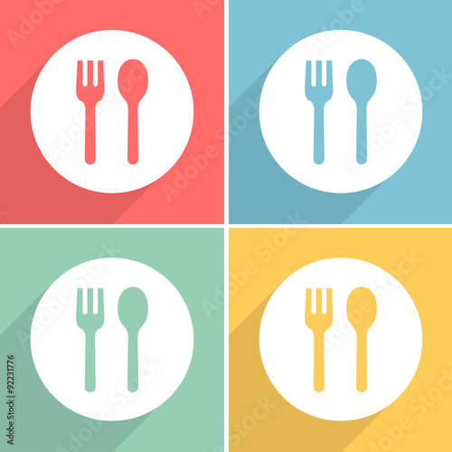 
Spoon and fork icon great for any use. Vector EPS10.