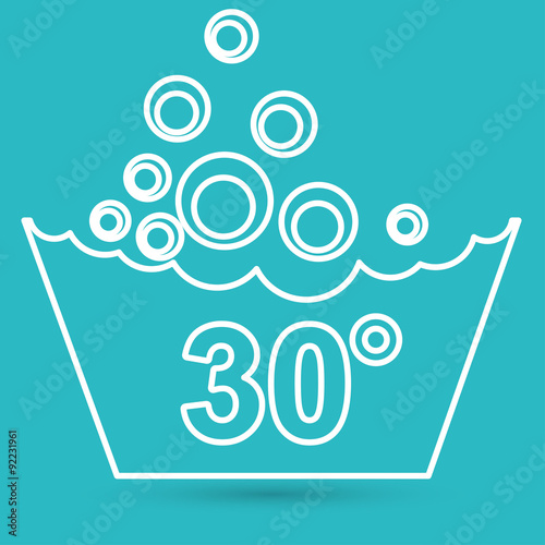 Set of washing symbols icon