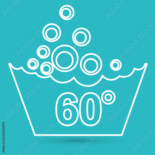 Set of washing symbols icon