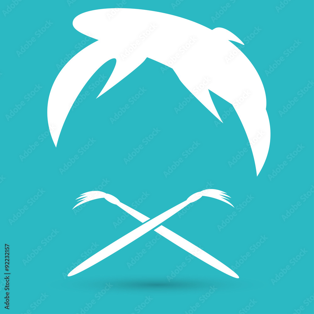 Naklejka premium Paint brush icon