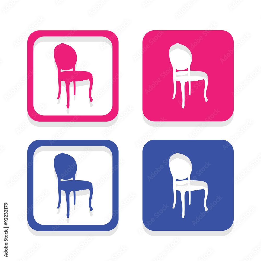 Chair icons set great for any use. Vector EPS10. Chair icons set great for any use. Vector EPS10.