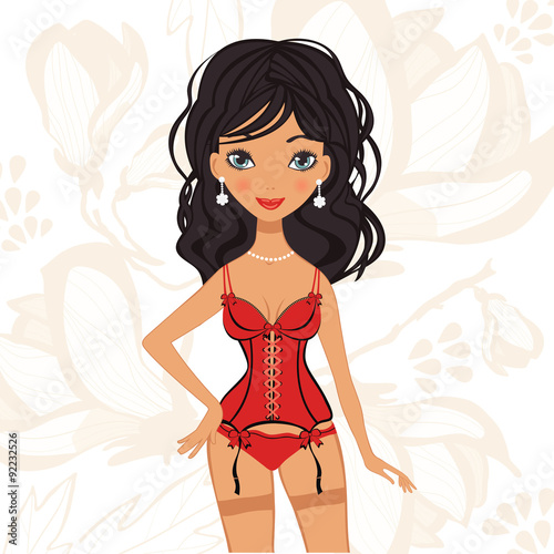 Sexy beautiful woman in lingerie
