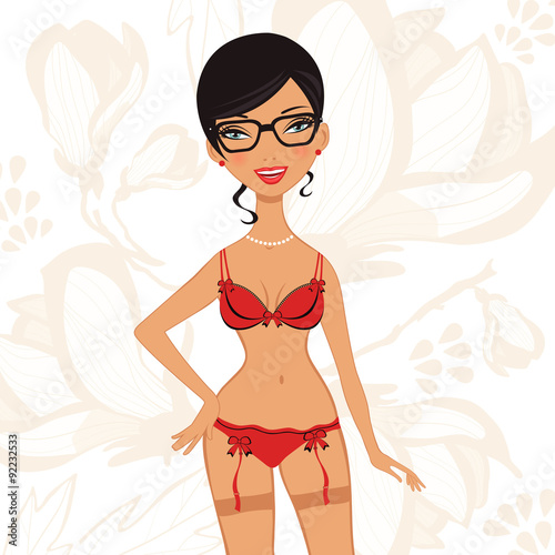 Sexy beautiful woman in lingerie