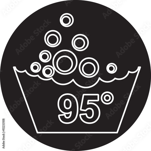 Set of washing symbols icon