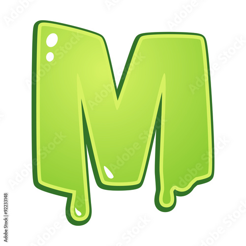 Slimy font type letter M