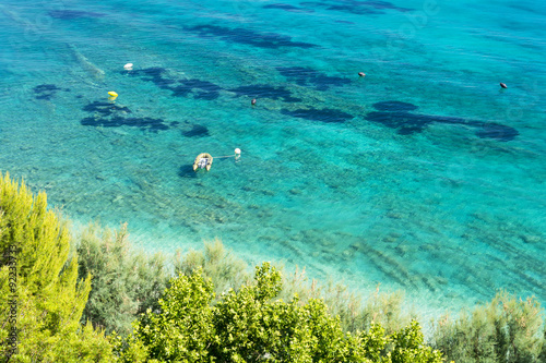 paradise beach in Orebic in Peljesac peninsula in Dalmatia, Croatia