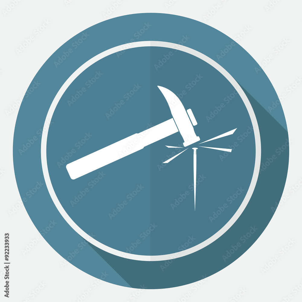 Hammer a nail icon Hammer a nail icon