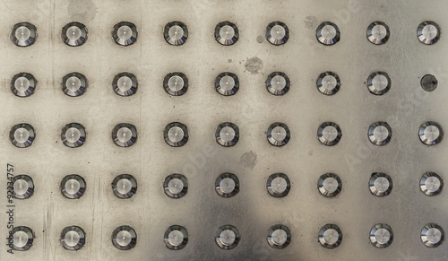 Steel plate with rivets on ...