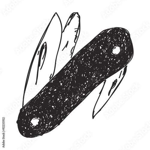 Simple doodle of a penknife
