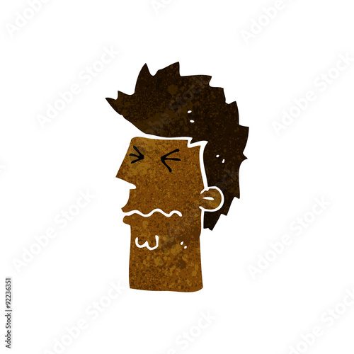 cartoon stressed out face