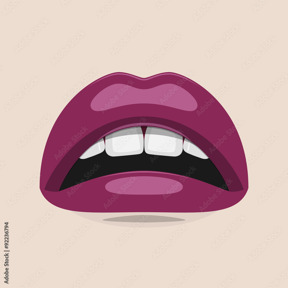 Purple Lips Beauty Illustration Purple Lips Beauty Illustration